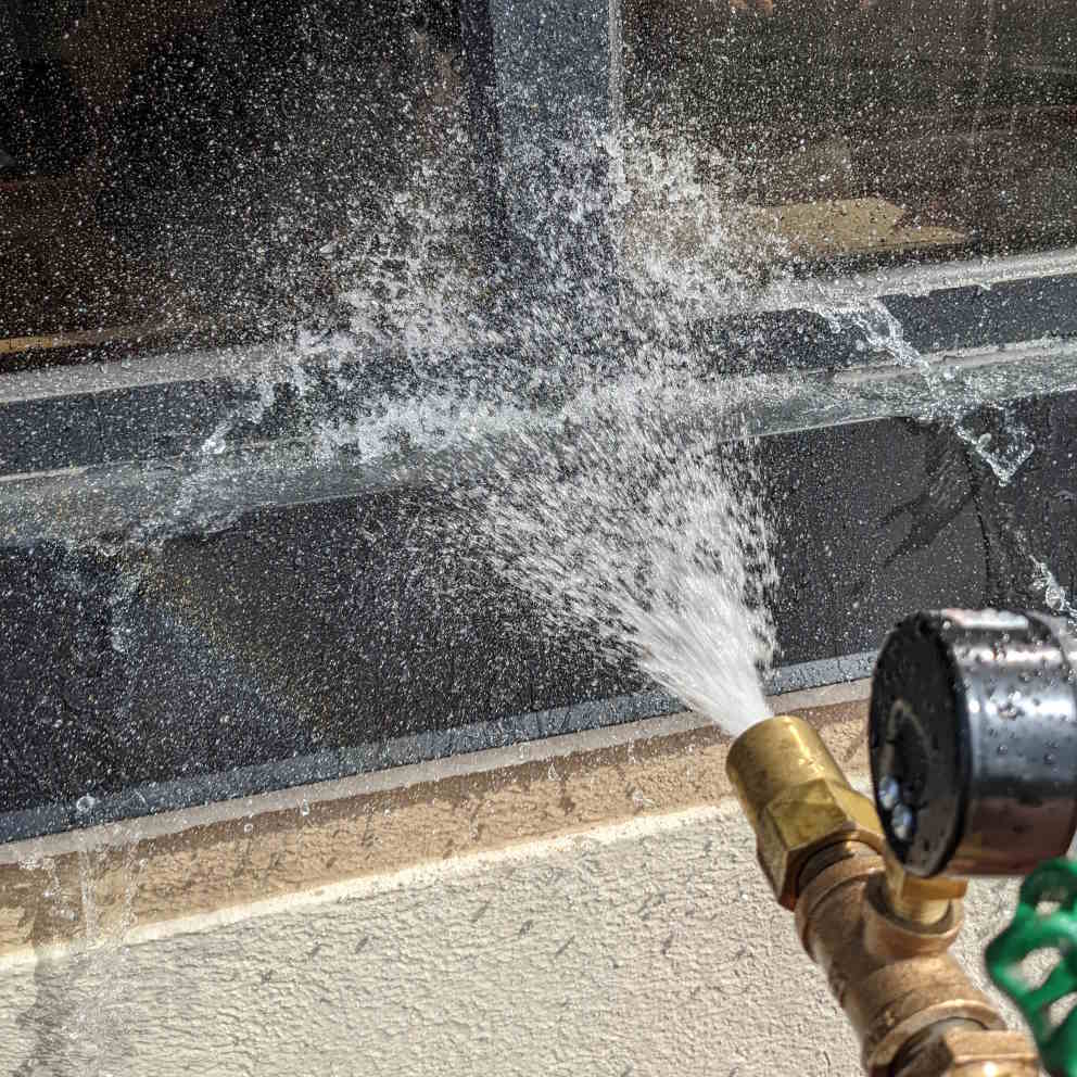 water testing to investigate a reported leak and narrow the path down to a definitive root cause