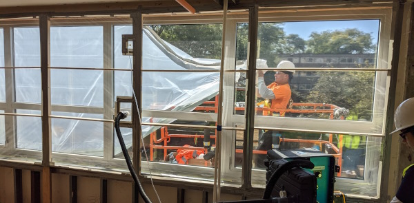 removal of tare tape for ASTM E783