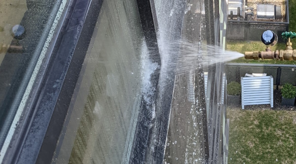 leak investigation in progress, targeted water testing