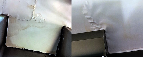 Ceiling leaks from window and wall assembly above
