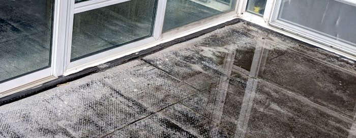 investigation of potential leak origins in immediate area above reported leak appearance